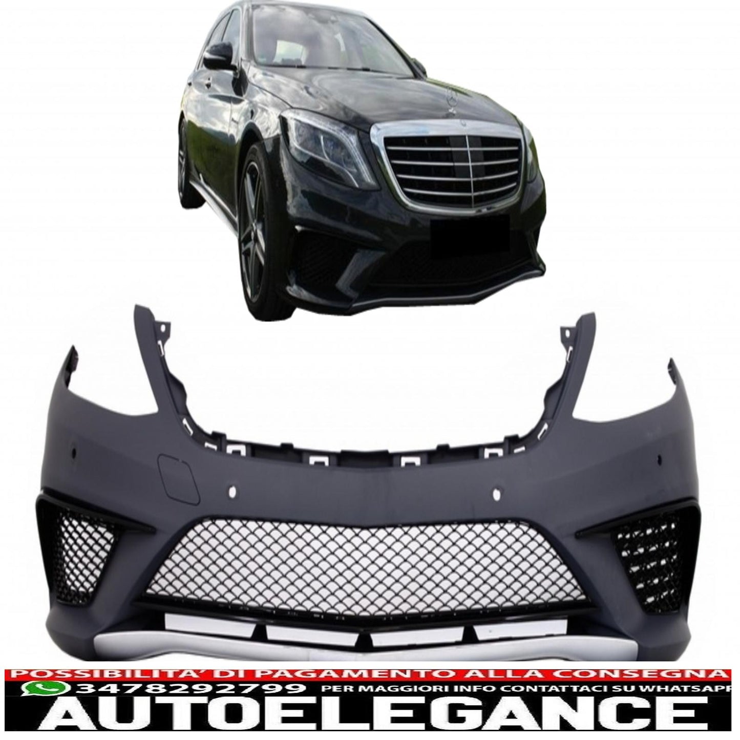 front bumper suitable for mercedes w222 s class (2013-06.2017) s63 design
