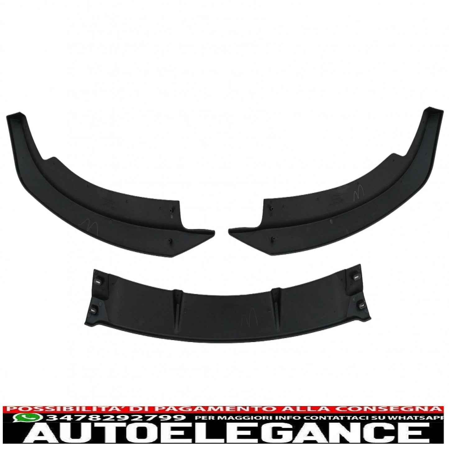 Front bumper additional spoiler suitable for BMW 3 Series E92 E93 (2006-2009) Coupe Cabrio Piano Black