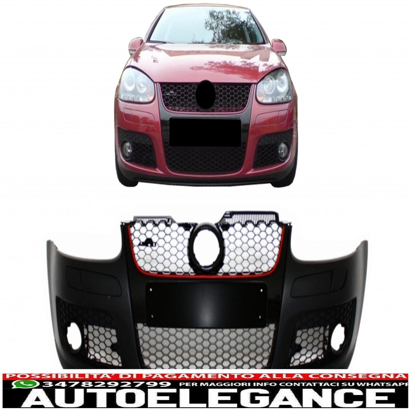front bumper suitable for vw golf 5 v mk5 (2003-2007) jetta (2005-2010) gti design