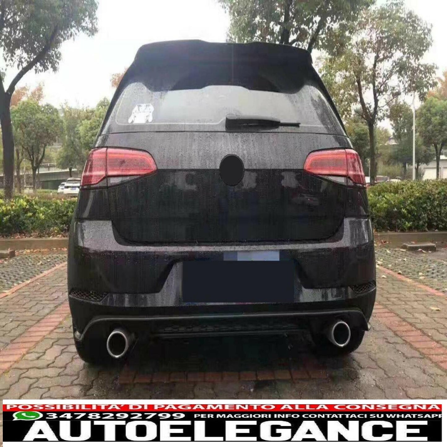 Copertura catarifrangente paraurti posteriore a nido d'ape adatta per vw golf 7.5 (2017-2019) AUTOELEGANCERICAMBI