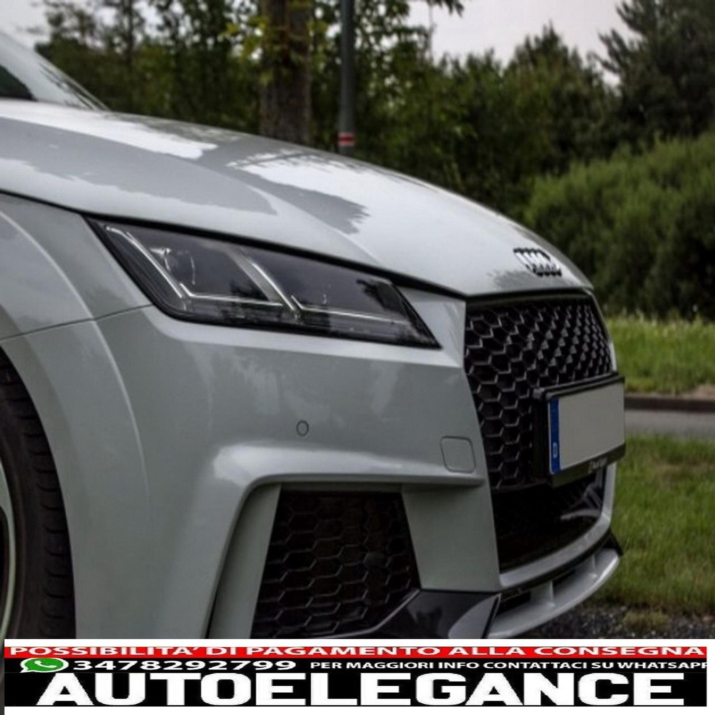 Front bumper suitable for audi tt 8s mk3 (2014-up) rs design