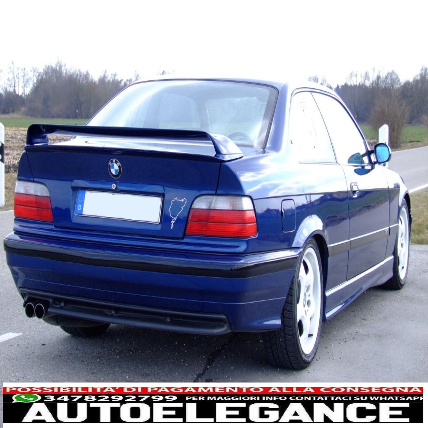 trunk spoiler upper wing suitable for bmw 3 series e36 (1990-1998) coupe sedan ltw design