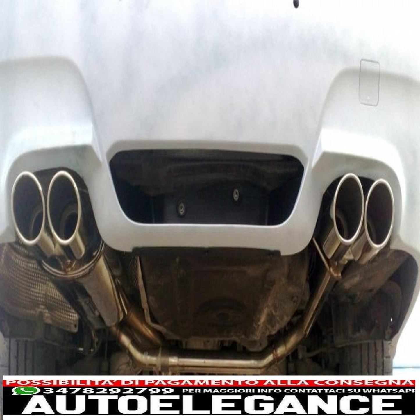 complete exhaust system twin double quad suitable for bmw 5 series e60 e61 (2003-2010)