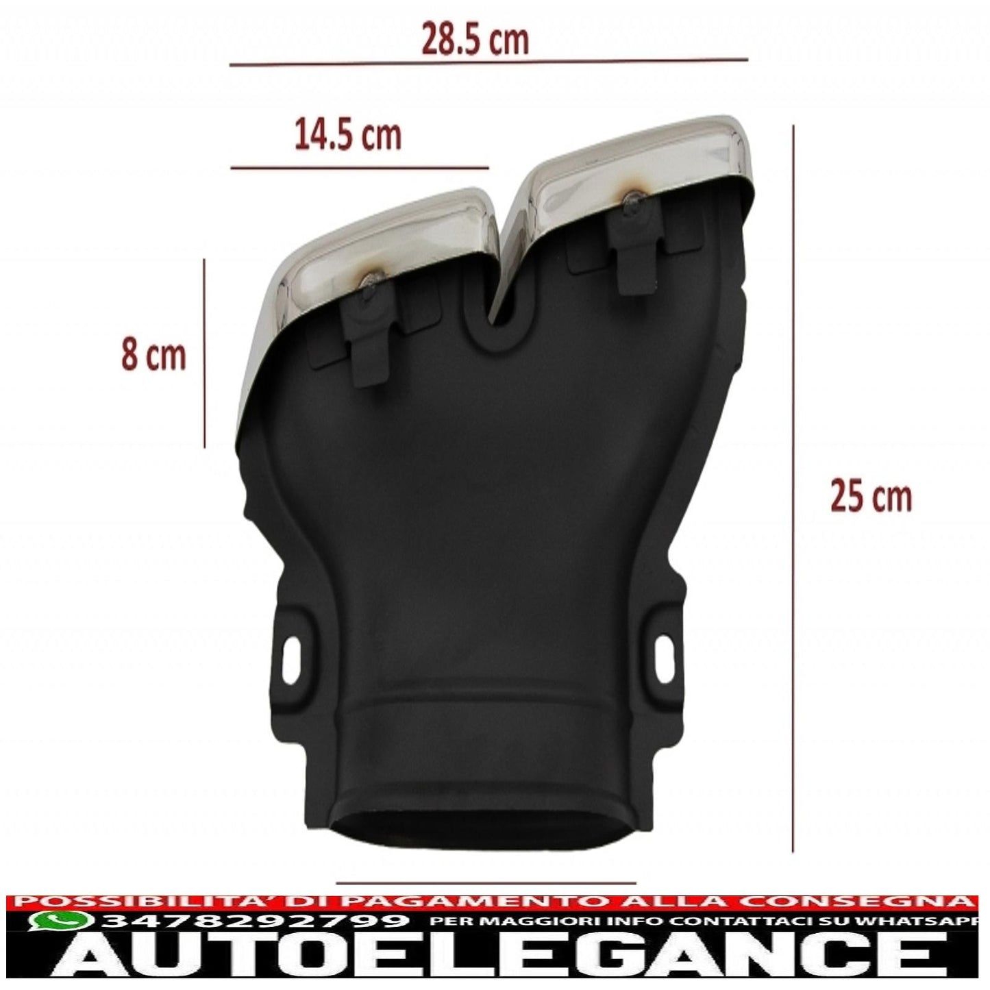 Diffusore d'aria per paraurti posteriore con terminali di scarico cromati, adatto per mercedes classe e w213 sport line (2016-2019) design e63