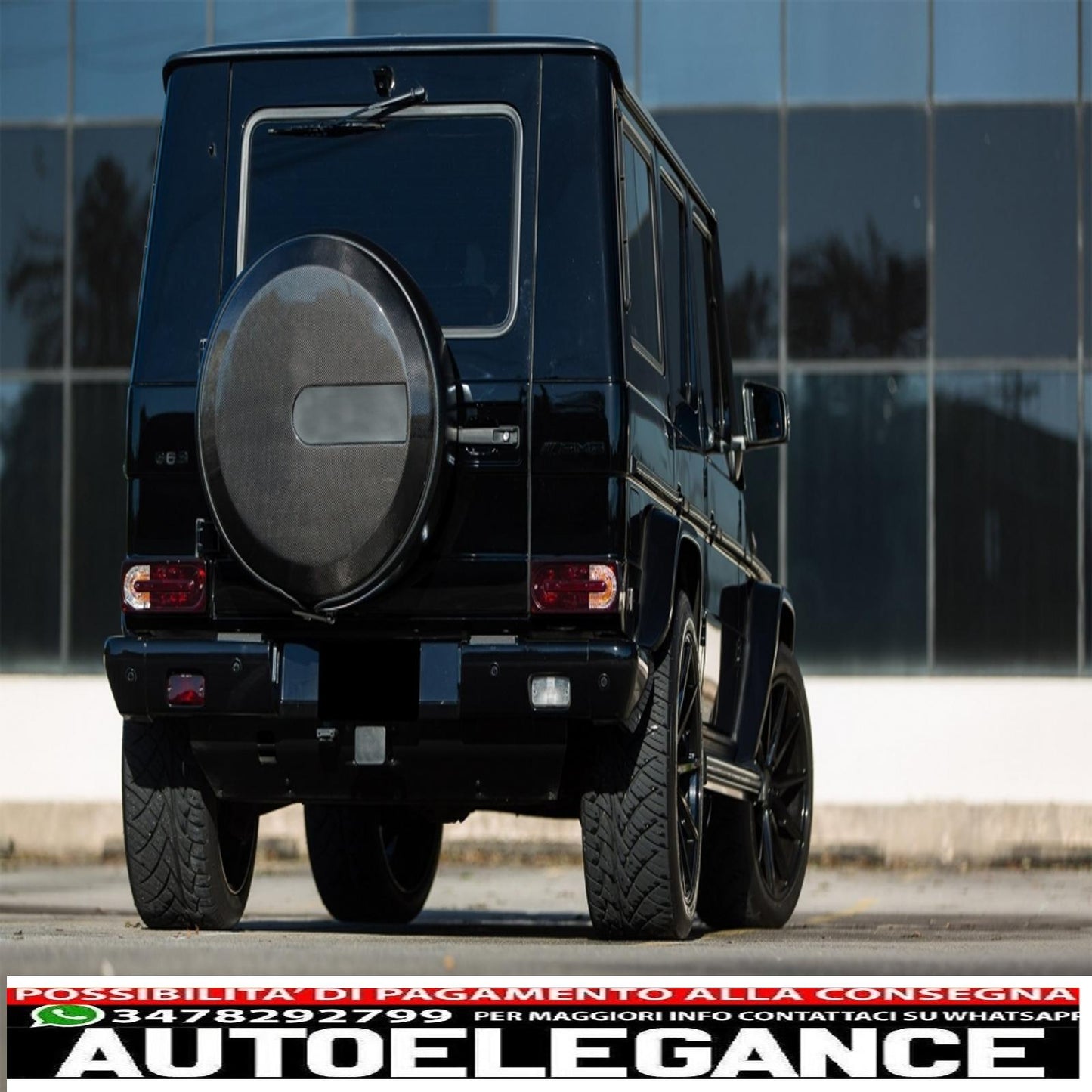 Copri ruota di scorta in fibra di carbonio adatto per mercedes benz classe g w463 (1990-2018) AUTOELEGANCERICAMBI