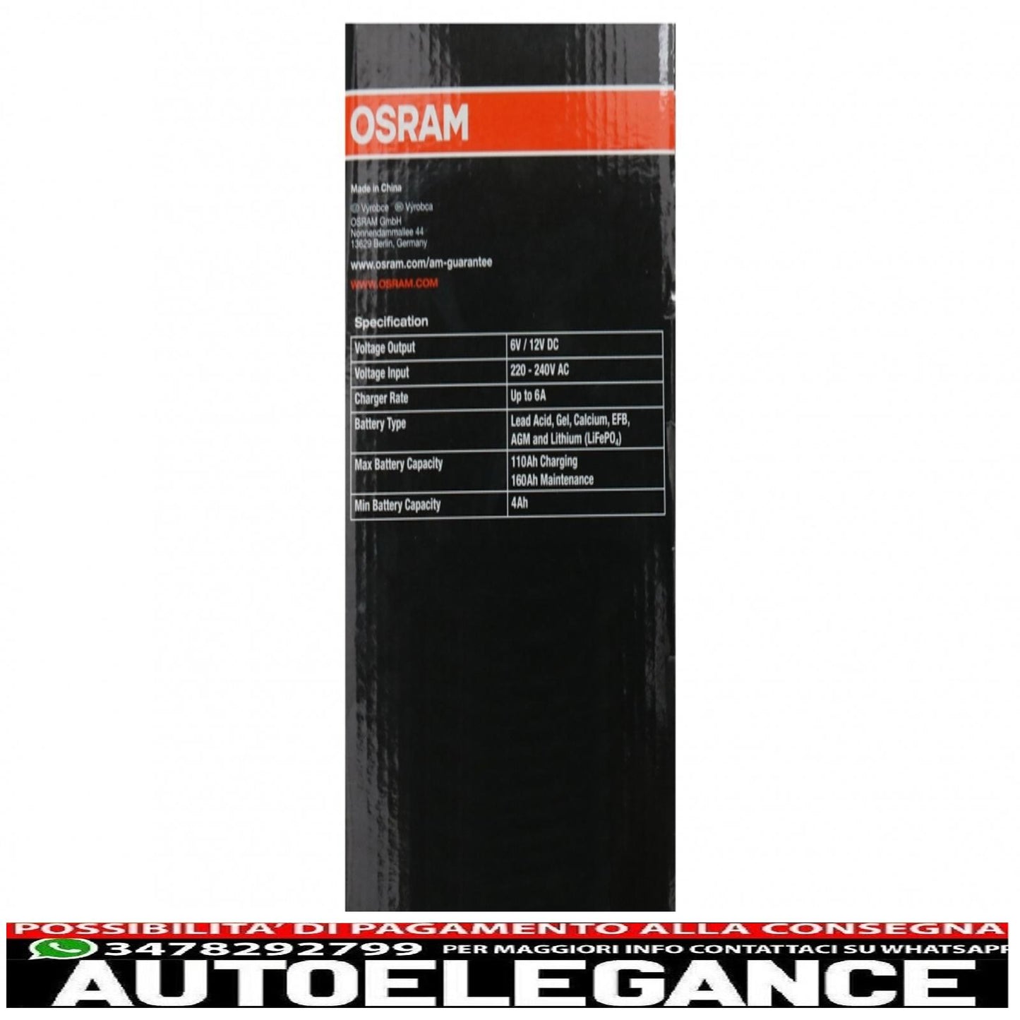 caricabatterie osram 906 oebcs906 AUTOELEGANCERICAMBI