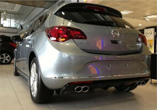 OPEL ASTRA J DIFFUSORE SOTTO PARAURTI POSTERIORE ABS NERO OPC DOPPIO SCARICO .-