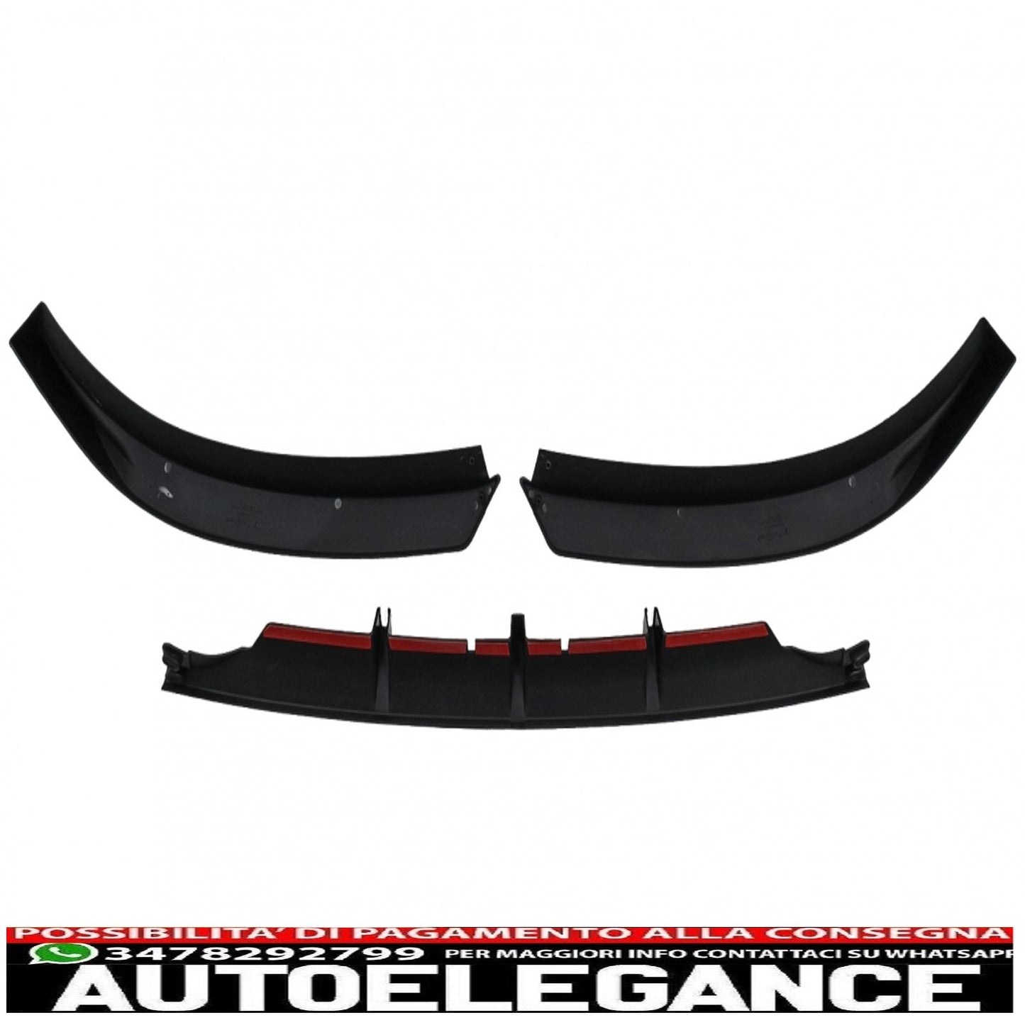 Additional spoiler for front bumper suitable for audi a4 b8 (2007-2012) sedan avant piano black