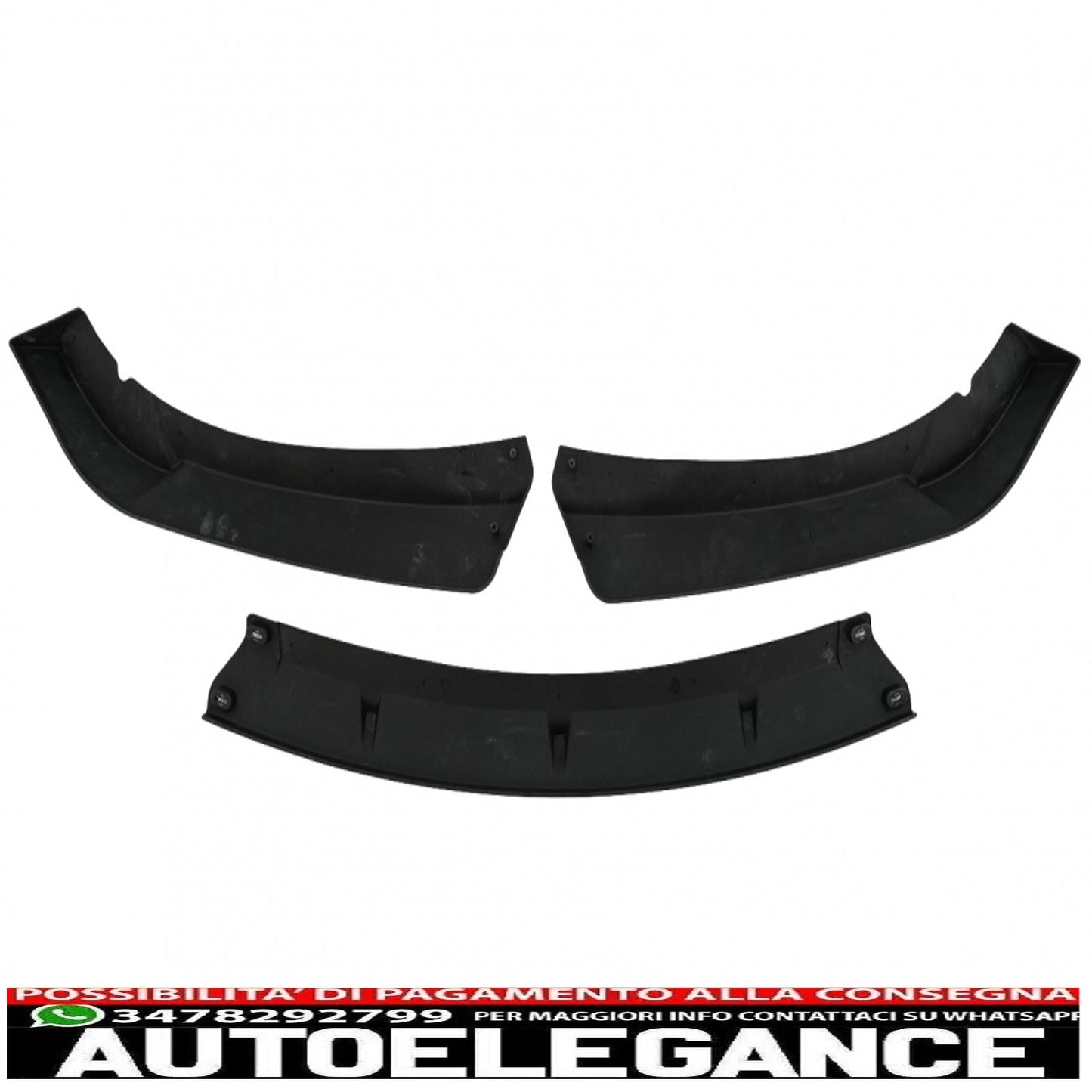 Front bumper additional spoiler suitable for BMW 3 Series E46 Saloon Touring (1998-2004) Standard Piano Black