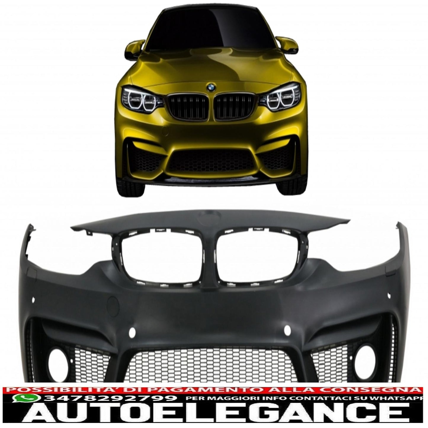 Front bumper suitable for bmw 4 series f32 f33 f36 (2013-2017) coupe cabriolet gran coupe m4 design