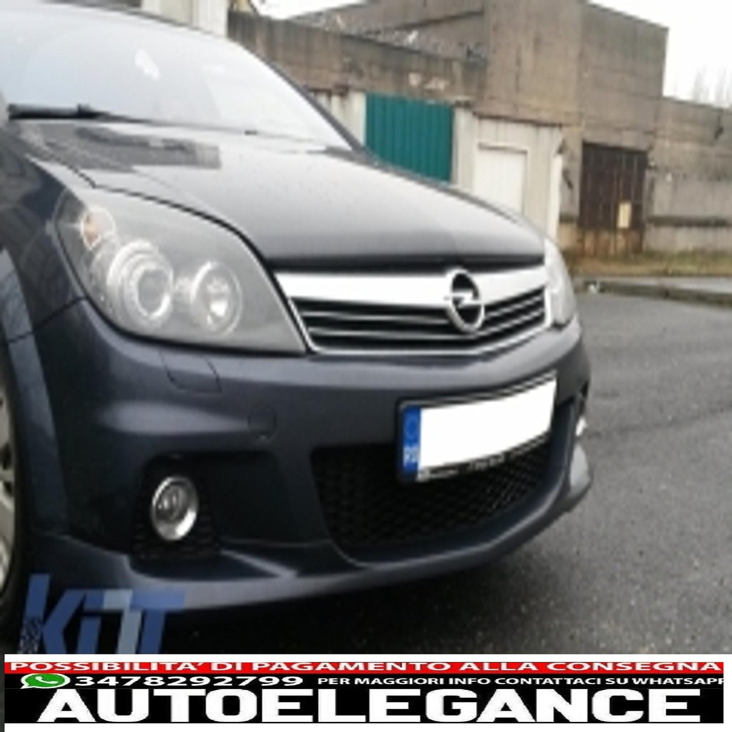 Front bumper suitable for opel astra h (2004-2009) opc design with fog lights