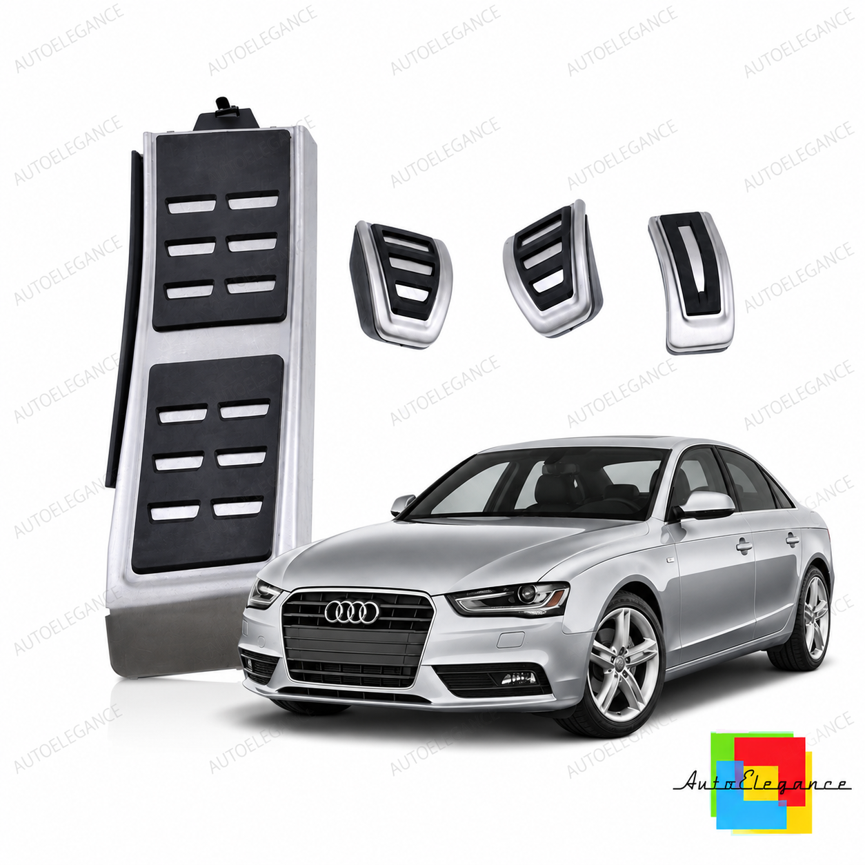 👉Set di pedali in alluminio adatto per Audi A4/A5/A6/Q5 Manuale 2007-2018👈