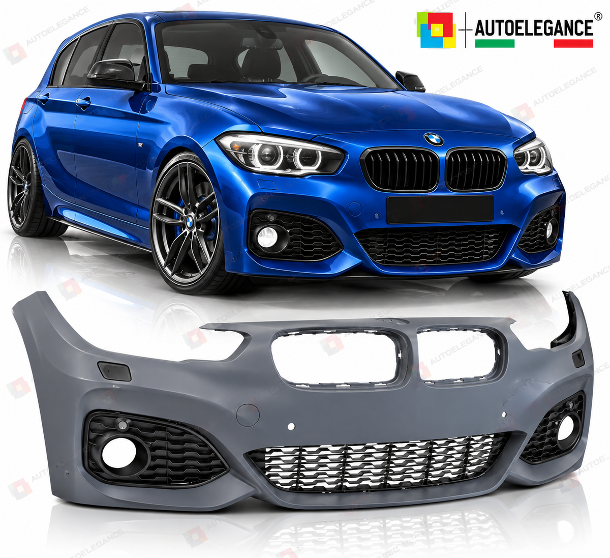 PARAURTI ANTERIORE STILE SPORT PDC ADATTO PER BMW F20 / F21 LCI 15-18 LOOK M
