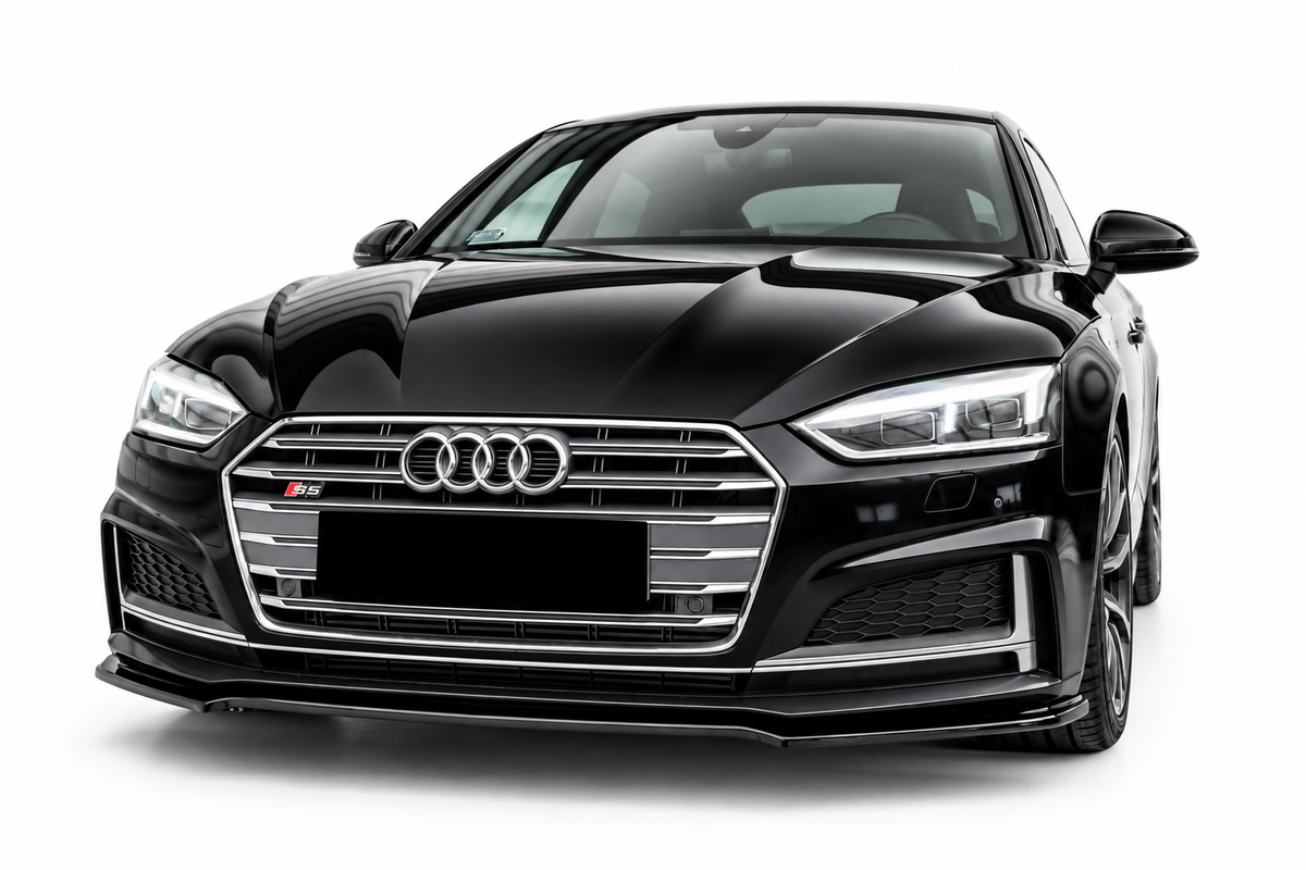 👉ART.0884 SPLITTER A5 F5 2016-2019 SLINE S5 NERO LUCIDO👈