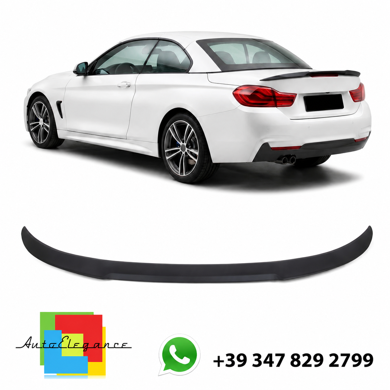 👉Spoiler posteriore bagagliaio nero opaco adatto per BMW Serie4 F33 2013-2020👈