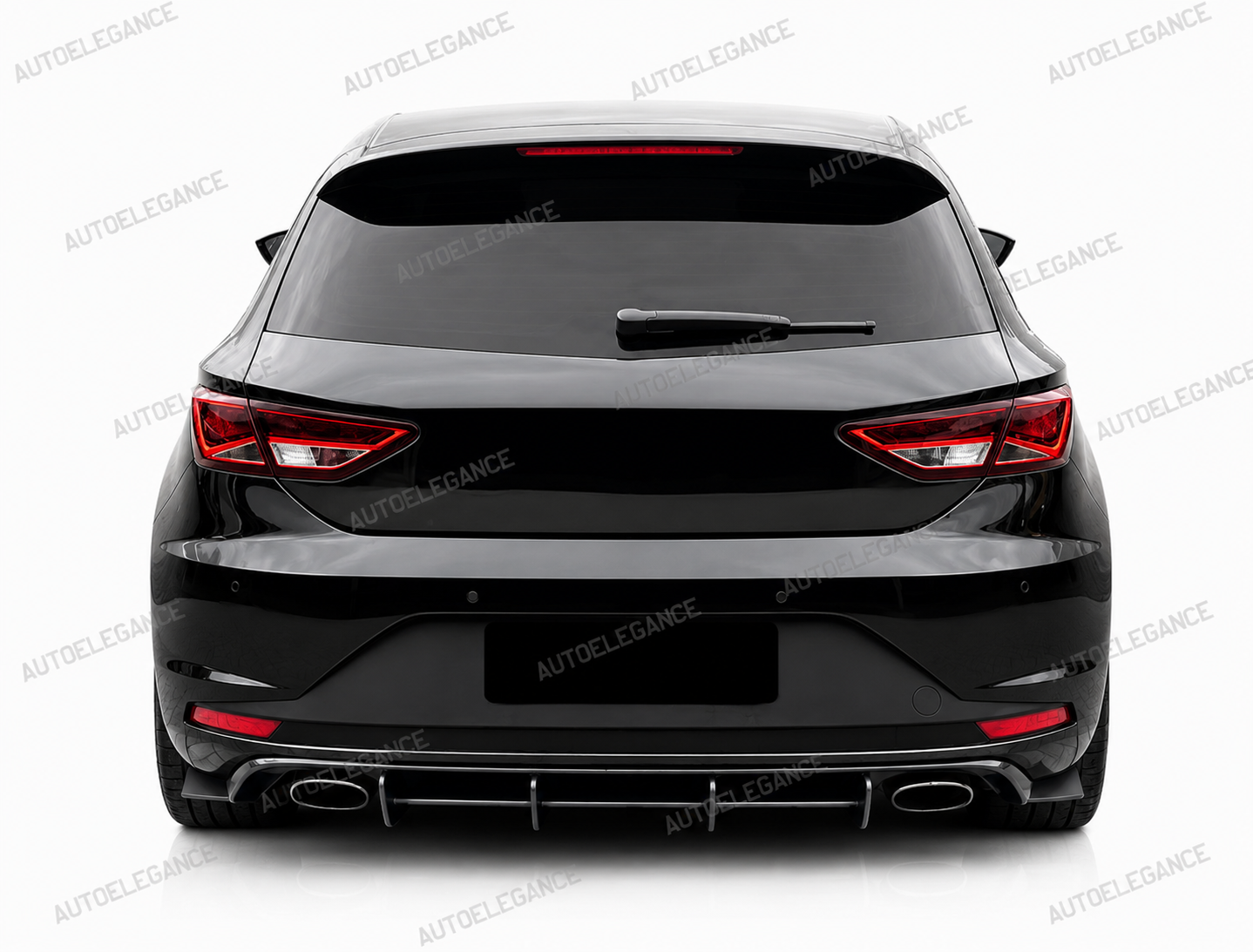 💫ART.10167 Diffusore Posteriore per Seat Leon Mk3 2012-2016 Nero Opaco ABS💫