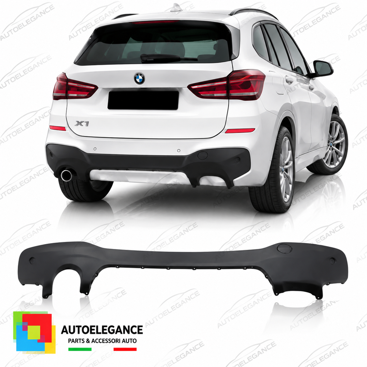 DIFFUSORE ADATTO PER BMW X1 F48 15-19 LOOK M