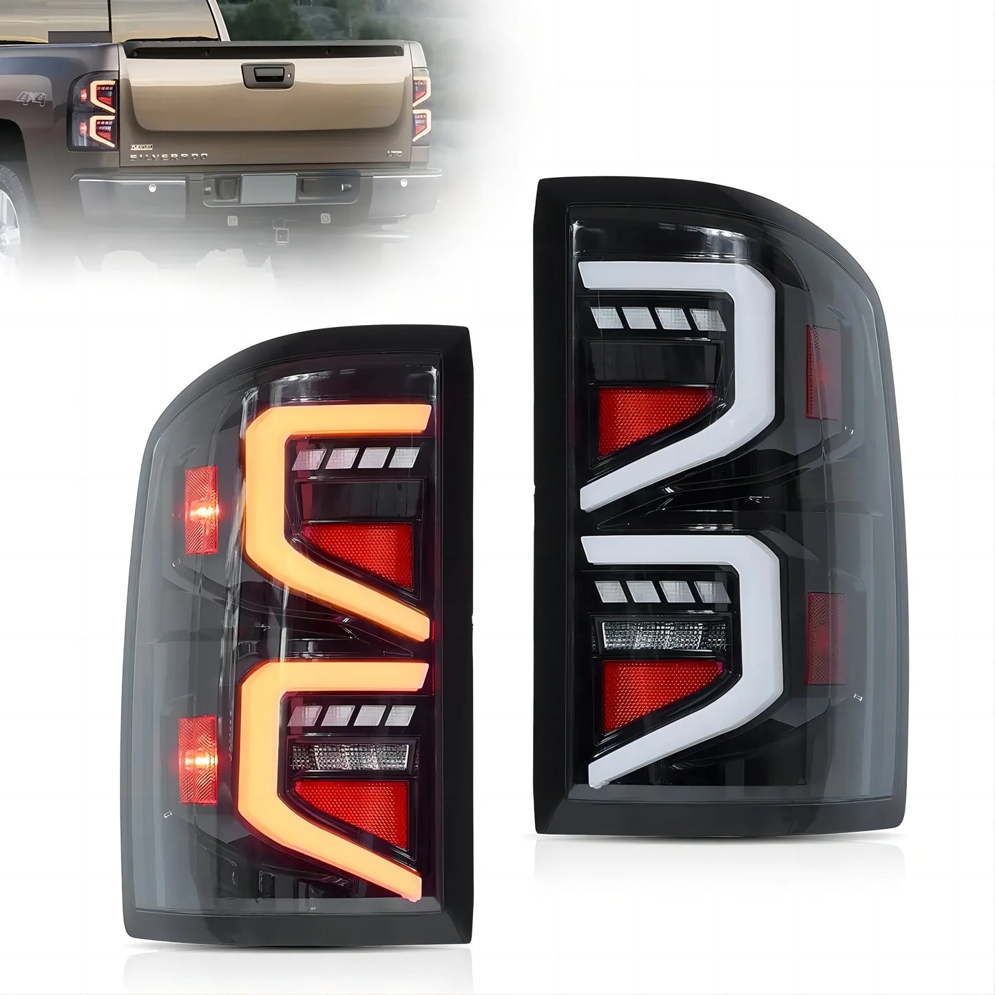 Fanali posteriori per Chevrolet Silverado 1500 2007-2013 2500HD/3500HD 2007-2014, GMC Sierra 3500HD 2007-2014