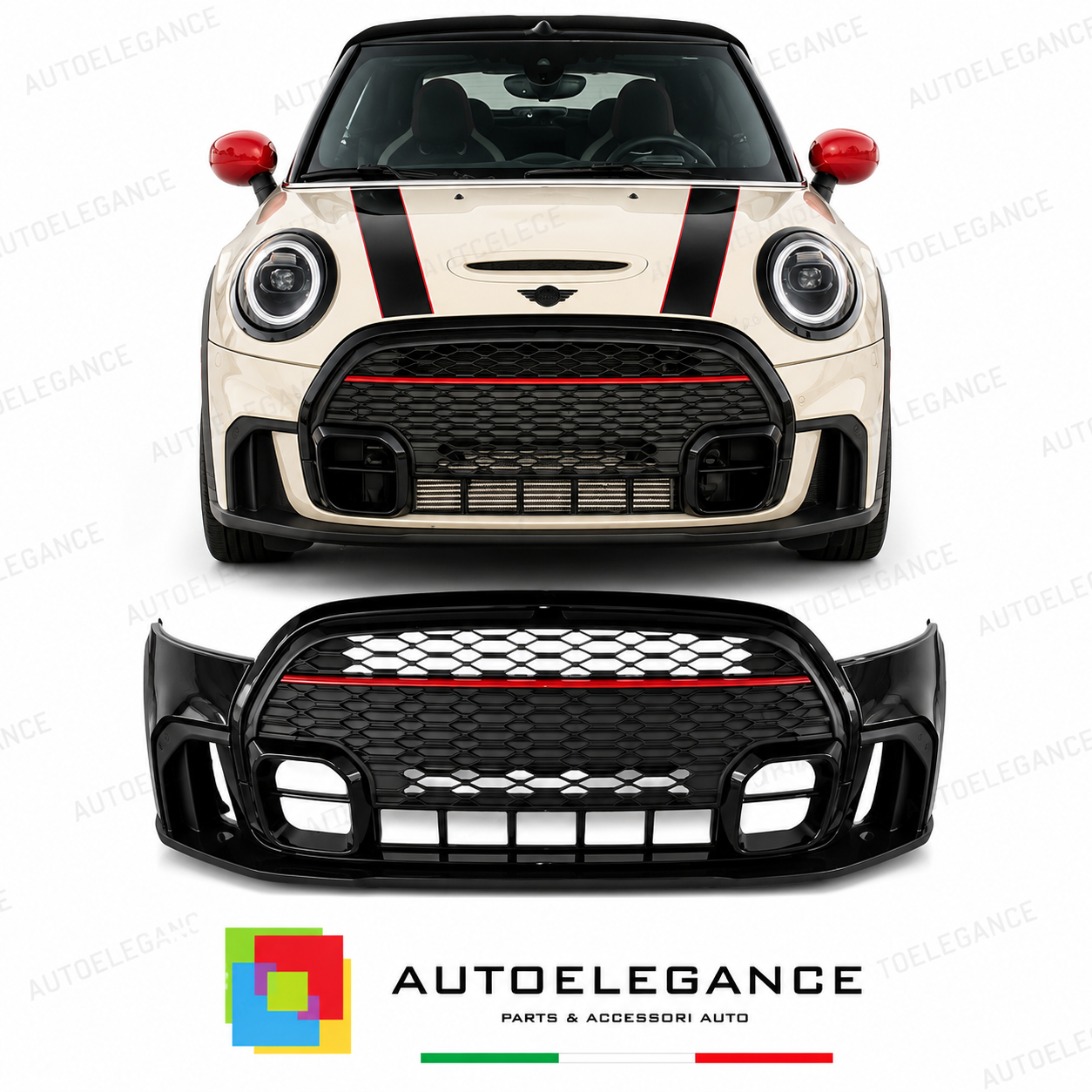 PARAURTI ANTERIORE MINI F56 F57 COUPE 14-20 LOOK NEW JCW