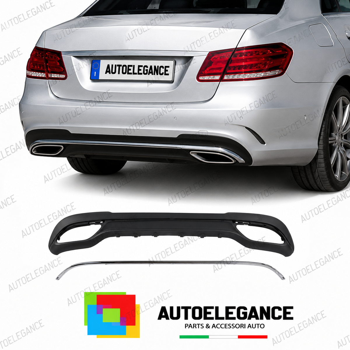 DIFFUSORE MERCEDES CLASSE E W212 13-16 LOOK AMG