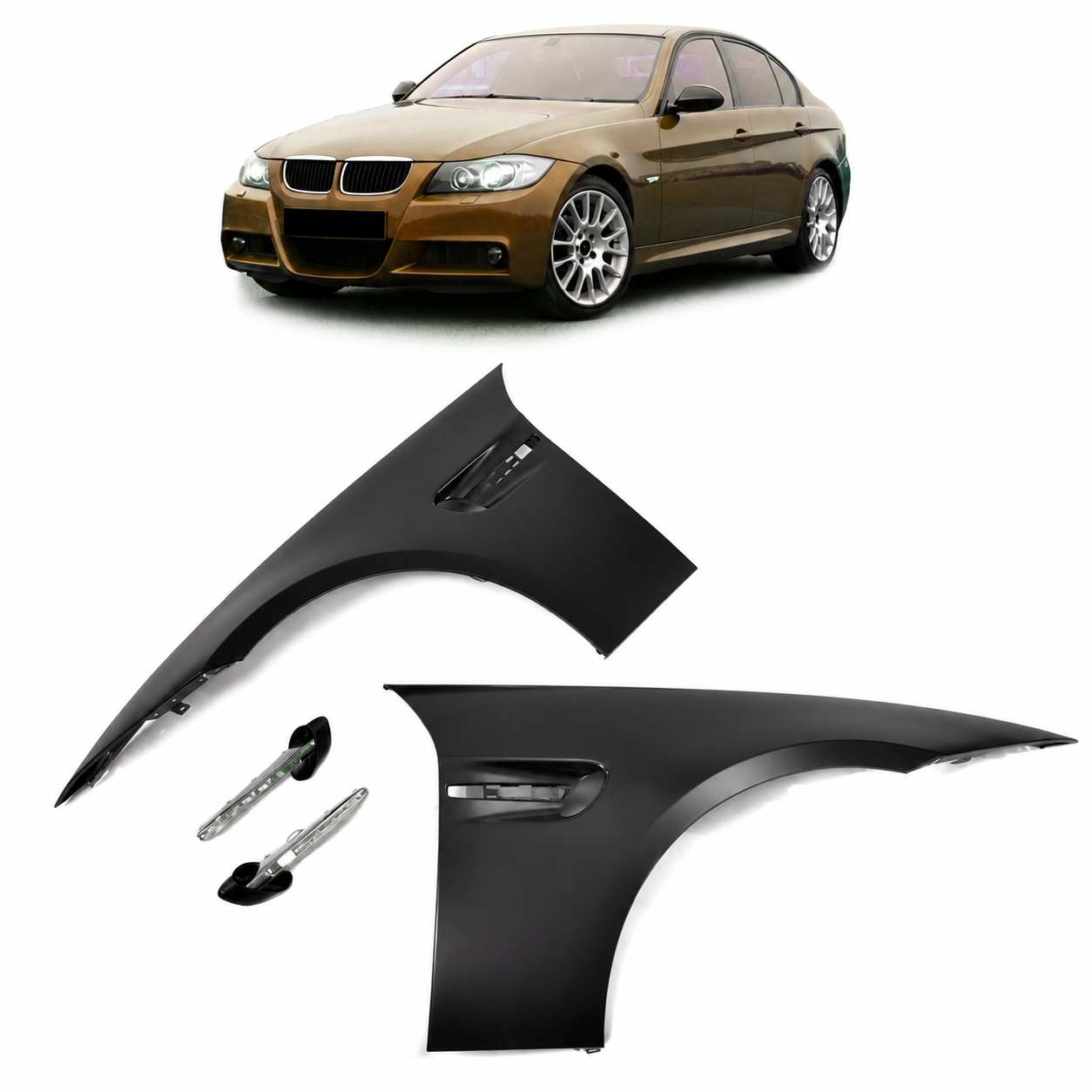 SPLITTER SUITABLE FOR VW GOLF 8 GTI GTD RLINE LOOK GLOSSY BLACK SPORTY DESIGN