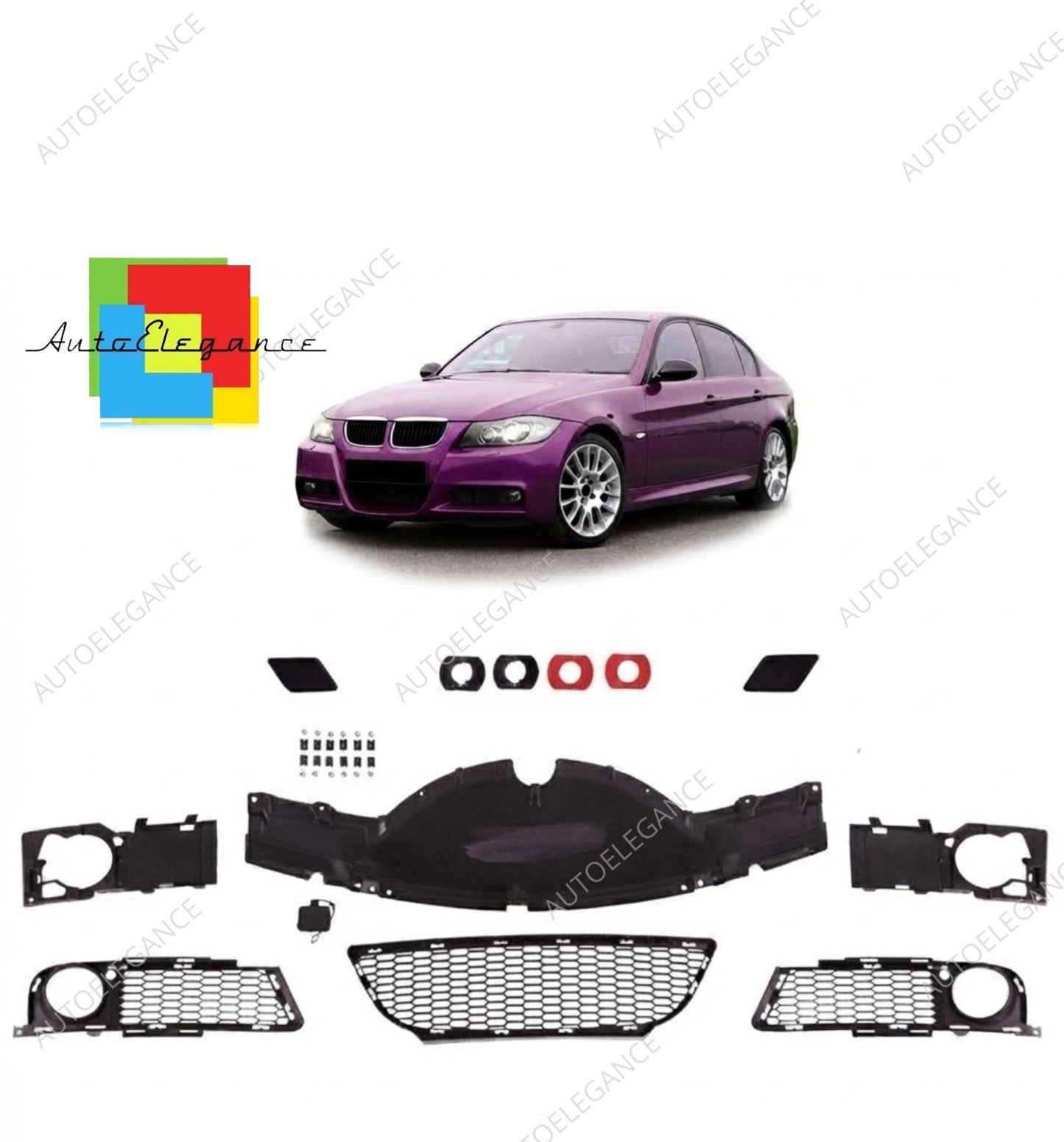 👉Kit Paraurti Anteriore M-Tech adatto per BMW Serie 3 E90 E91 2005-2008👈