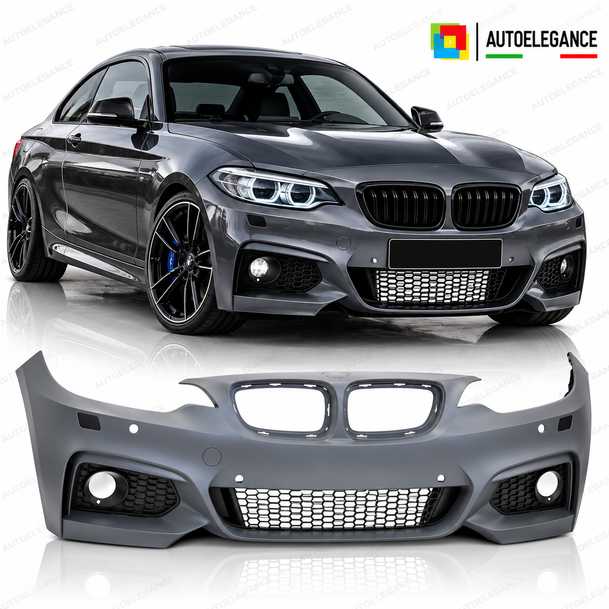 PARAURTI ANTERIORE SPORT PDC adatto per BMW F22/F23 13-17
