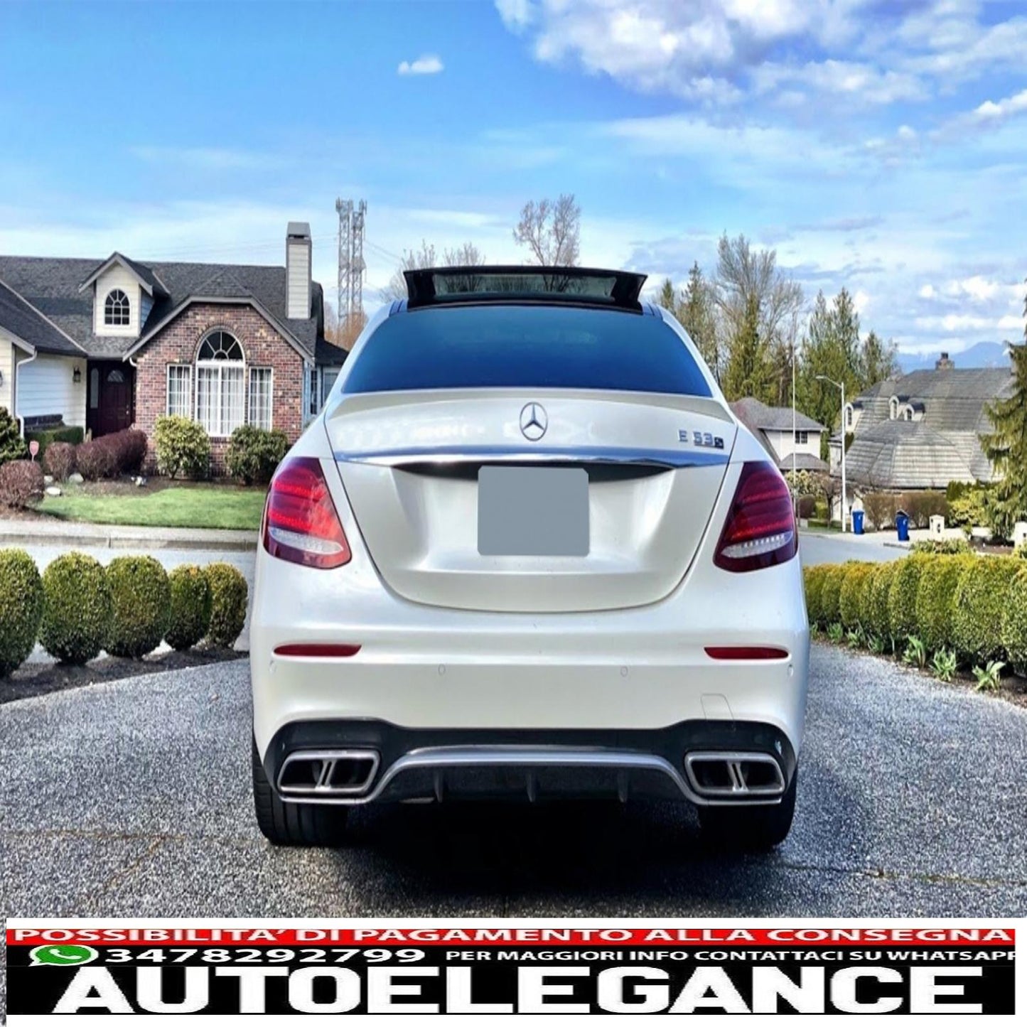 Exhaust tips suitable for mercedes e-class w213 (2016-up) e63 s design glc suv x253 glc coupe c253 (2015-2017)