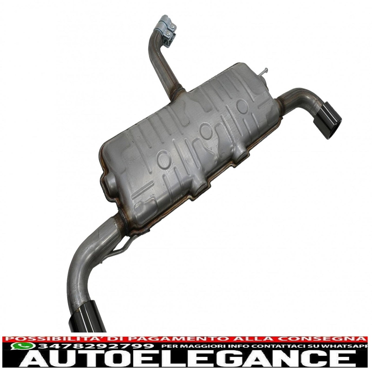 complete exhaust system suitable for vw golf 5 (2003-2007) golf 6 (2008-2013) gti design piano black tips