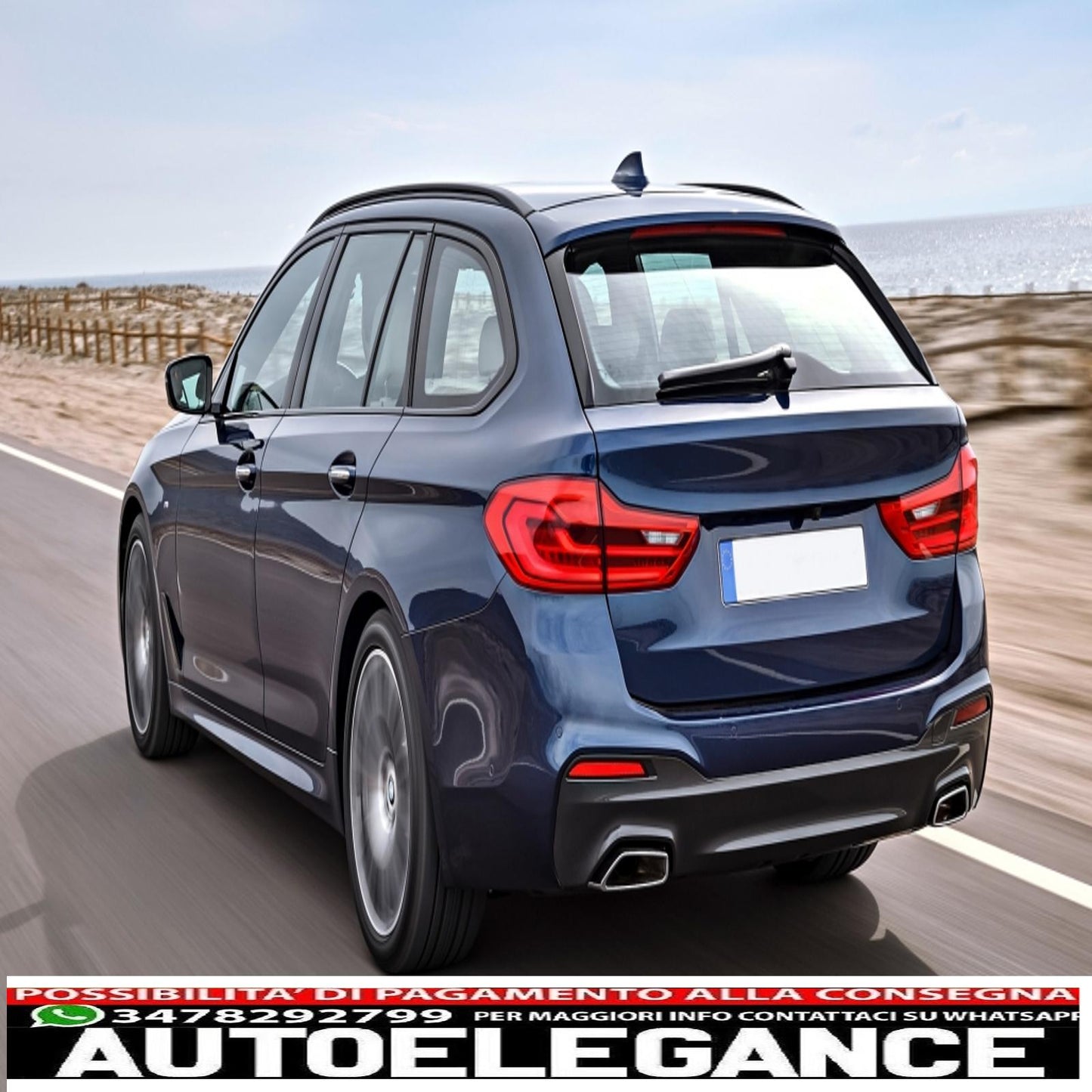 Rear bumper suitable for BMW 5 Series Touring G31 (2017-up) m-technik design