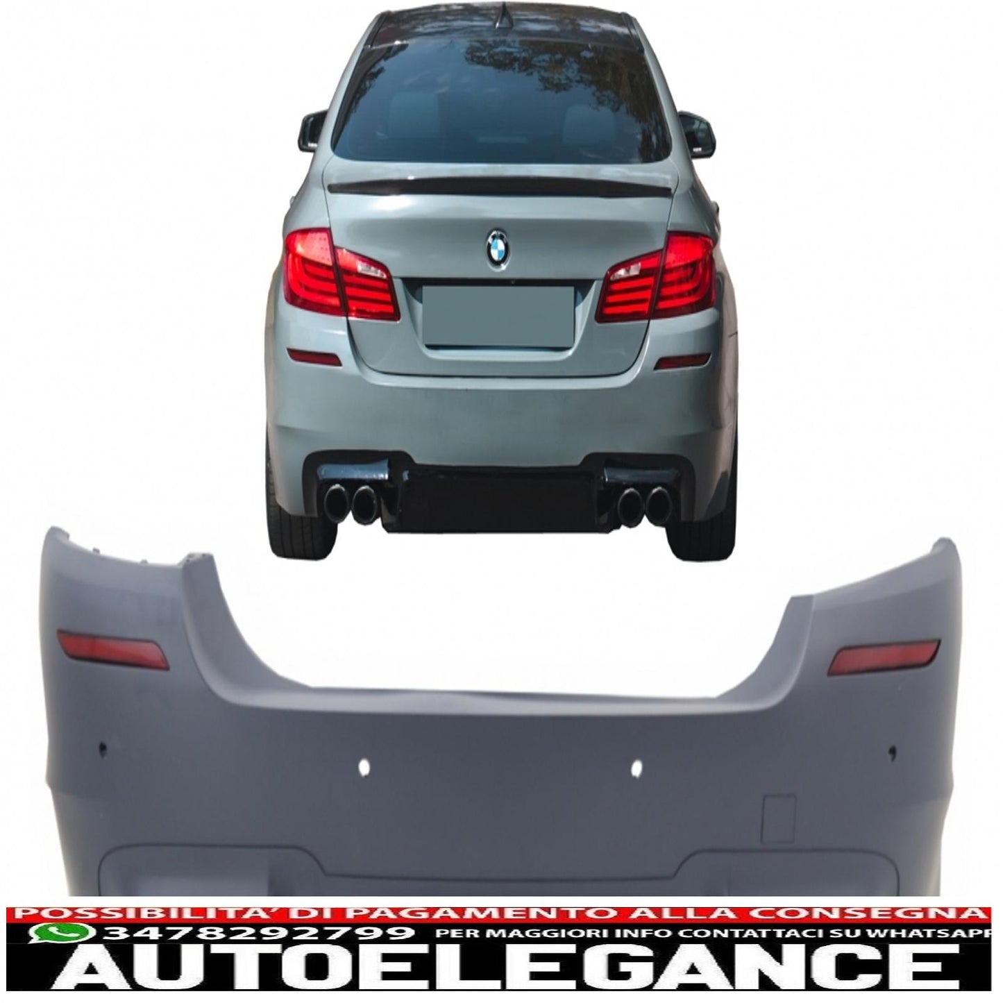 Rear bumper suitable for bmw 5 series f10 (2011-2017) m5 design