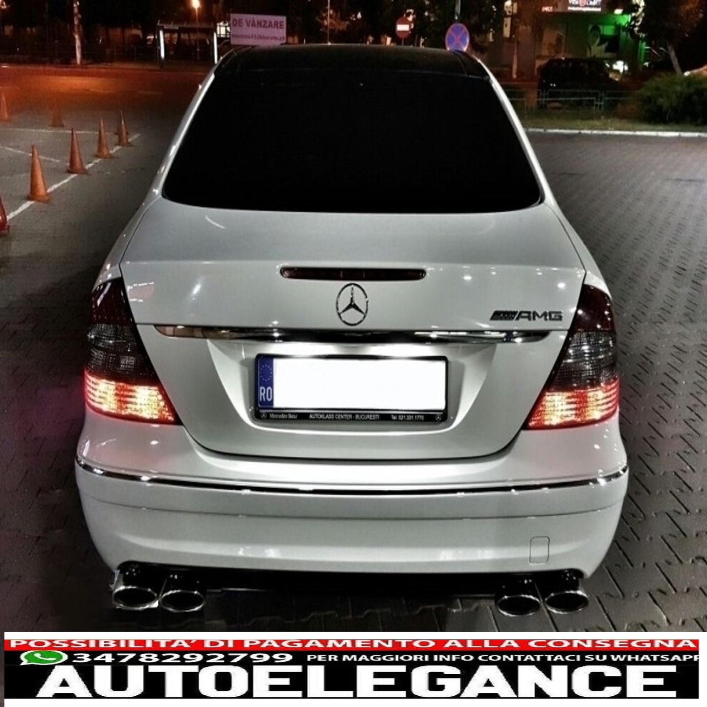 rear bumper with exhaust tips suitable for mercedes e class w211 2003-2009 a-design