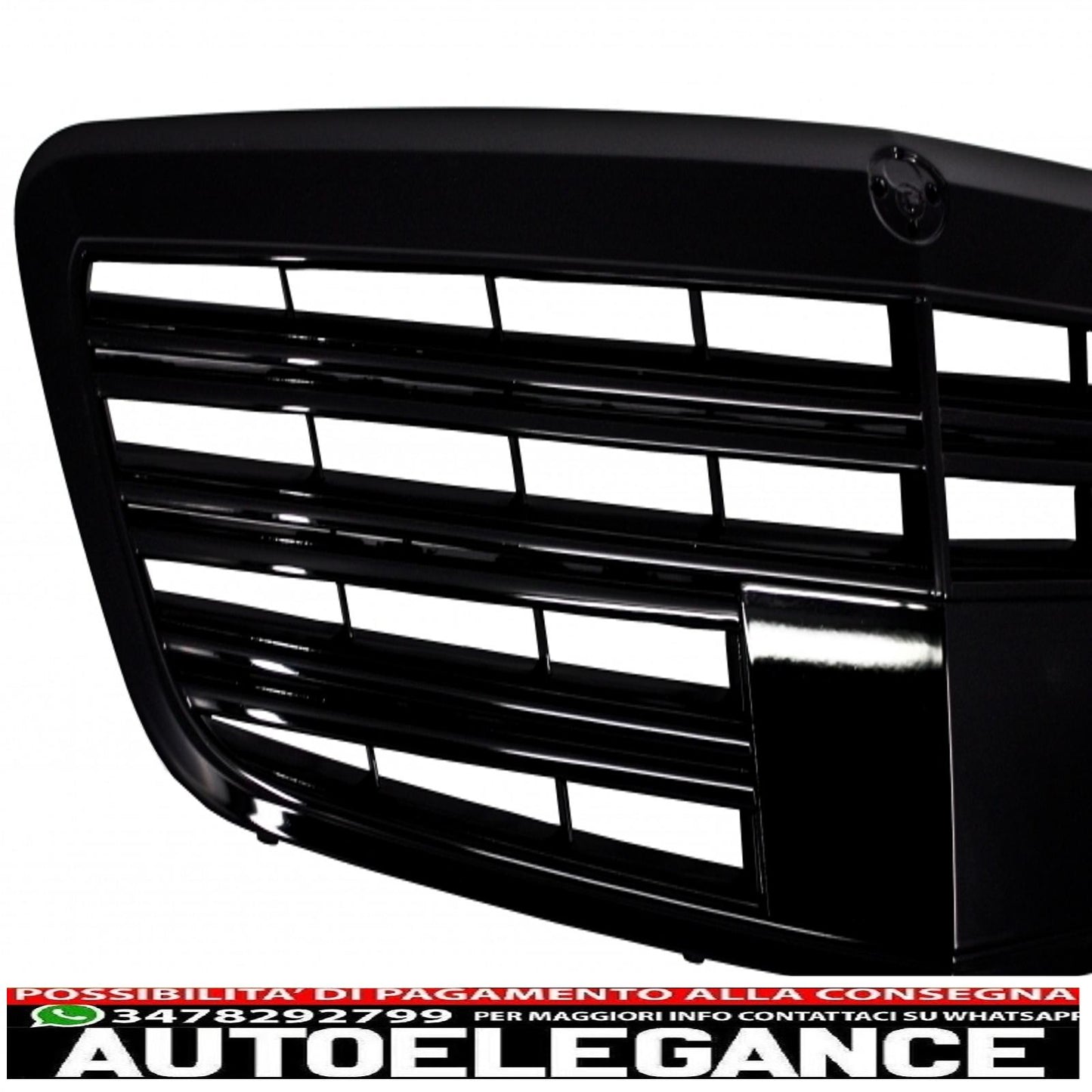 Front bumper suitable for mercedes s class w221 (2005-2012) s63 s65 design with front grille restyling piano black