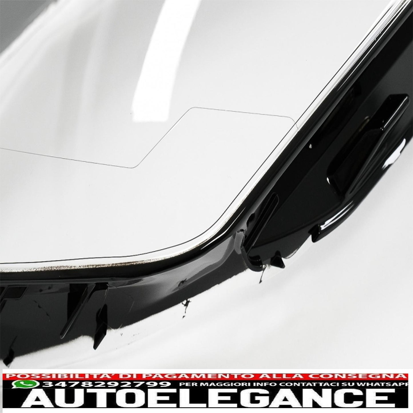 Occhiali per lenti fari adatti per vw golf 7 vii (2013-2017) trasparenti