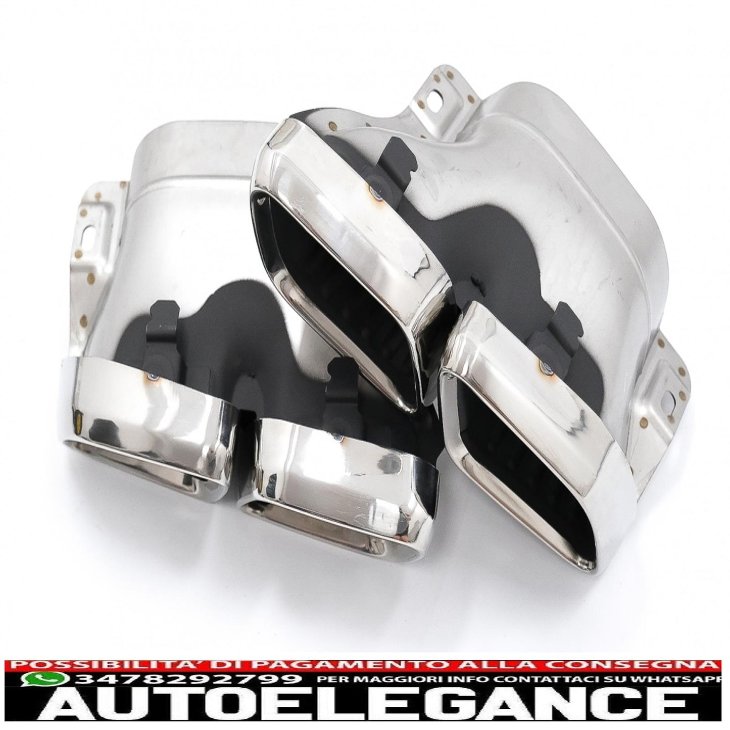 Rear Diffuser with Silver Exhaust Tips Suitable for Mercedes GLC SUV X253 Facelift (2020-up) Design GLC63