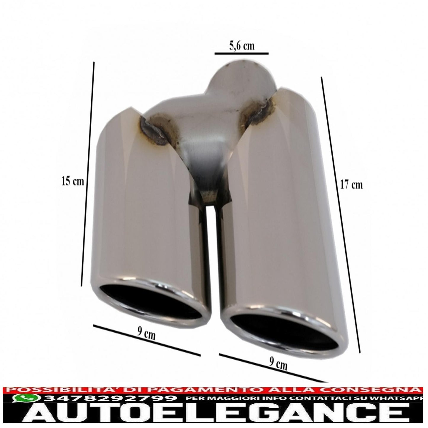 Exhaust tips exhaust tips suitable for audi q5 8r (11.2008-2016) design sq5 chrome