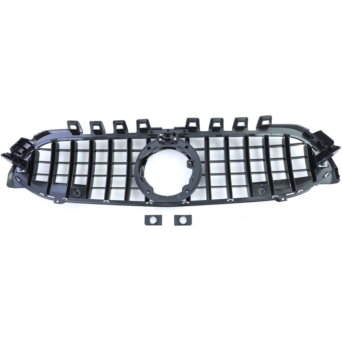 Gloss black sports radiator grille for Mercedes A-Class W177 from 18 with tel