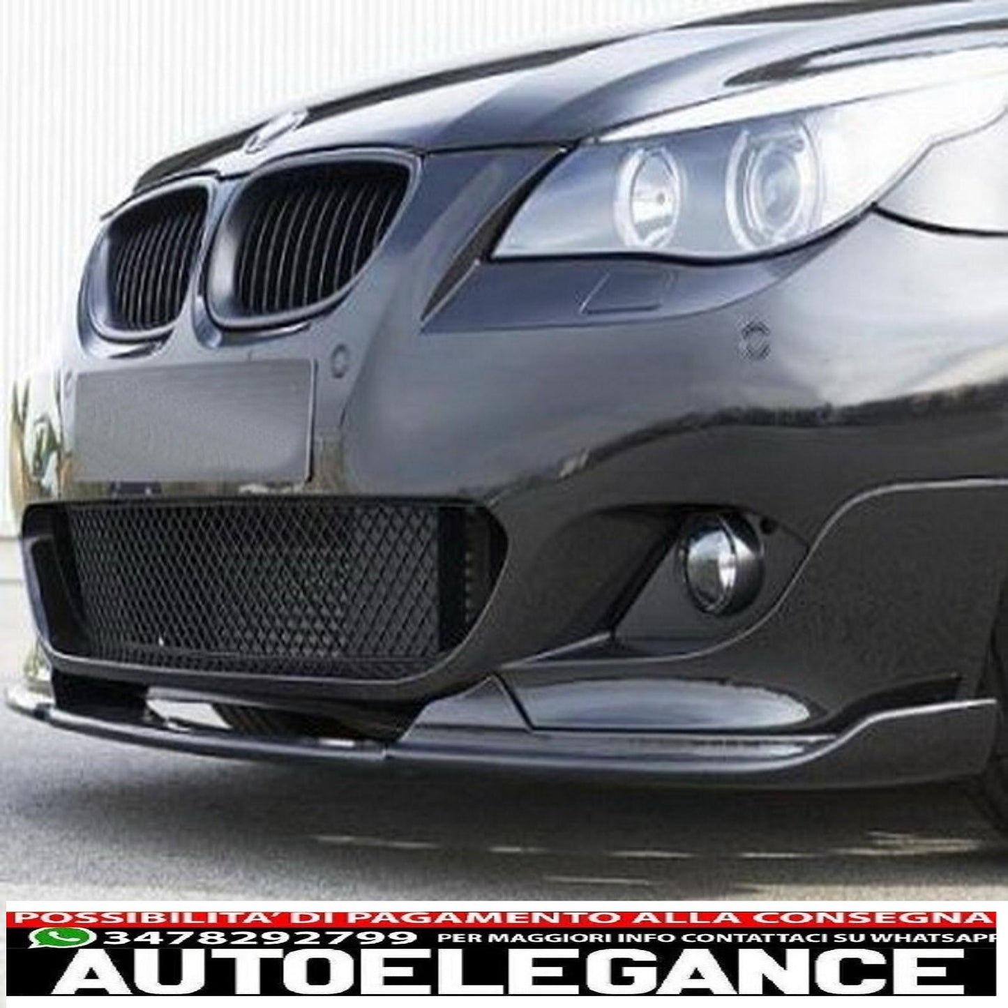 Front bumper spoiler spoiler addon valance suitable for BMW 5 series e60/e61 m-technik (2004-2011) hm style