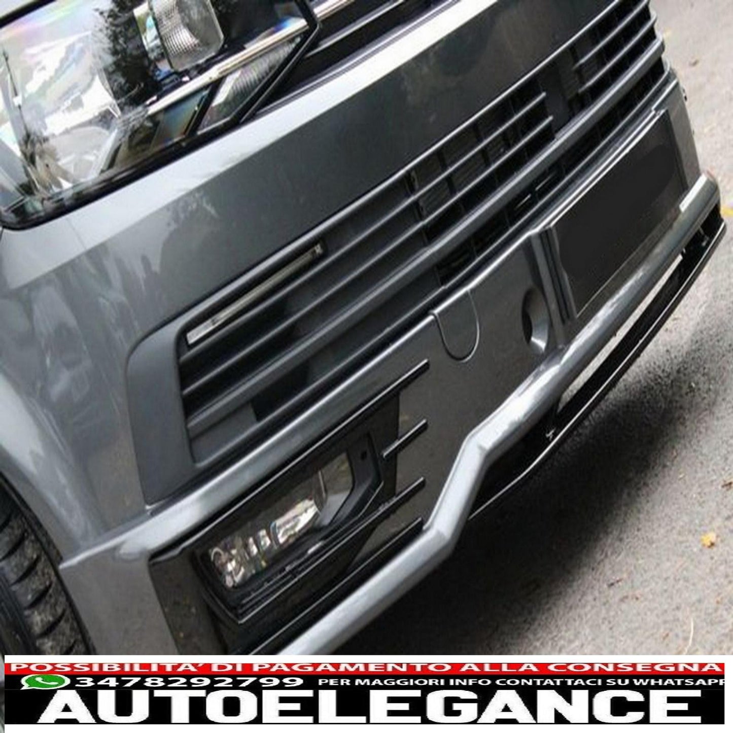 Additional spoiler for front bumper suitable for VW Transporter T6 (2015-) Sportline design
