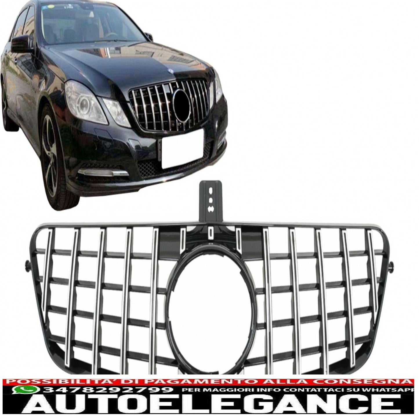 griglia centrale adatta per mercedes classe e w212 s212 (2009-2013) gt-r design panamericana