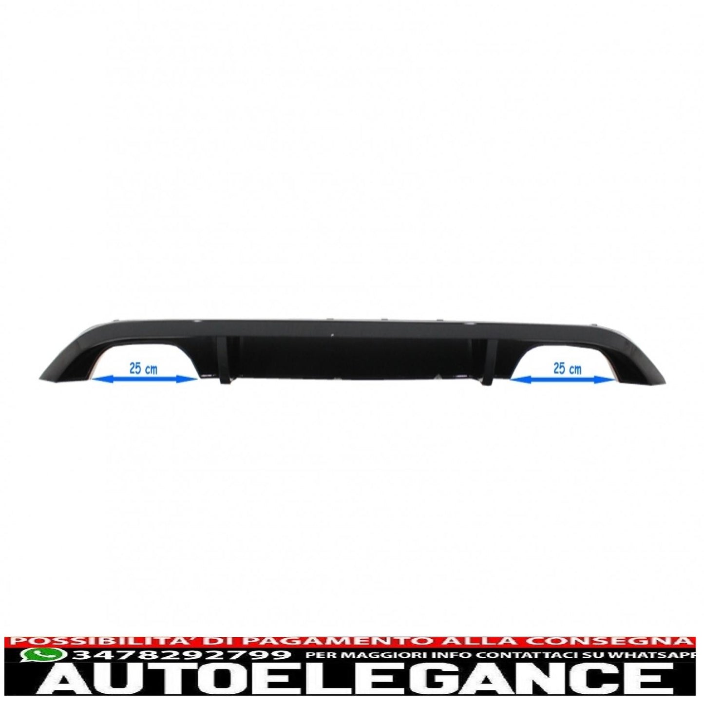Diffusore d'aria mantovana paraurti posteriore adatto per vw golf 7 vii (2013-2016) r design