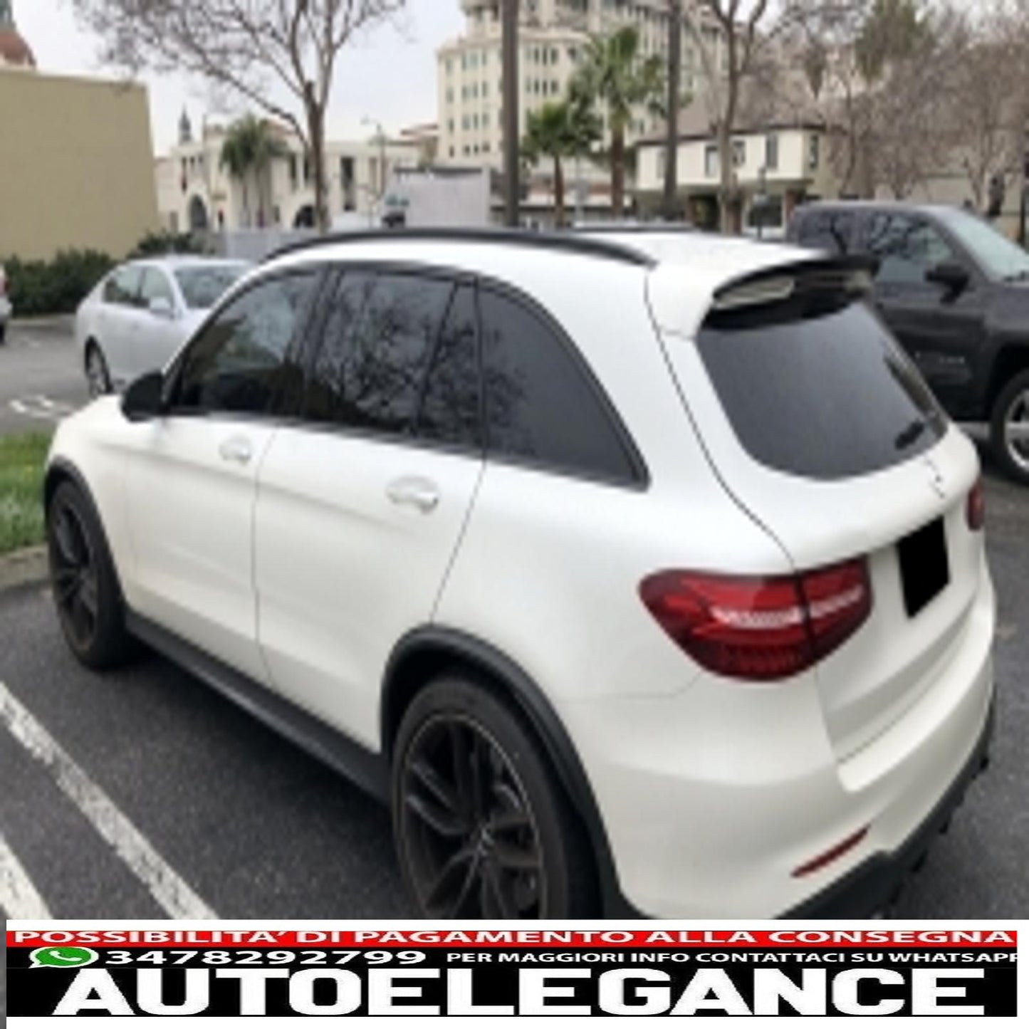 spoiler posteriore sul tetto adatto per mercedes glc x253 suv (2015-up) pianoforte nero