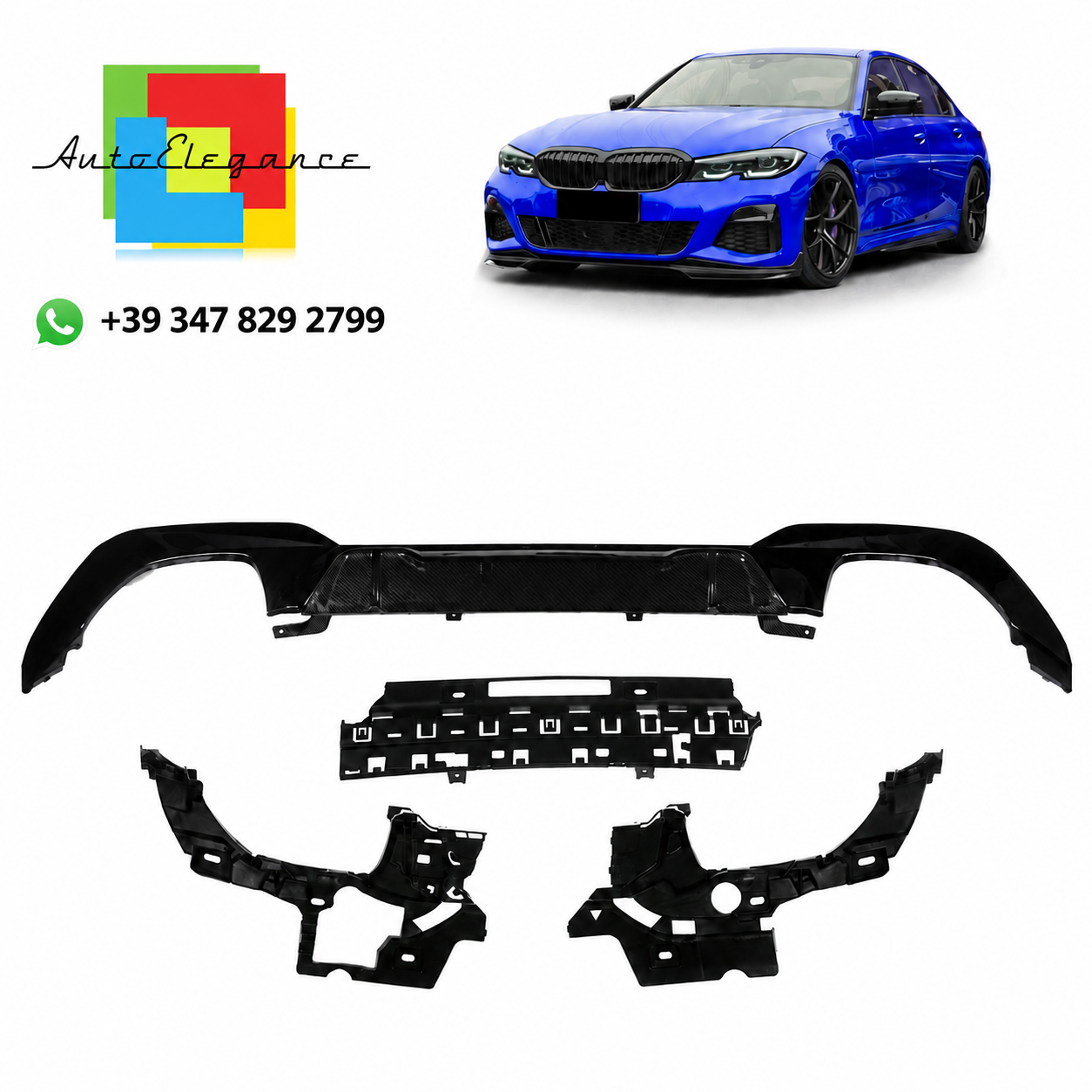 SPLITTER SUITABLE FOR VW GOLF 8 GTI GTD RLINE LOOK GLOSSY BLACK SPORTY DESIGN