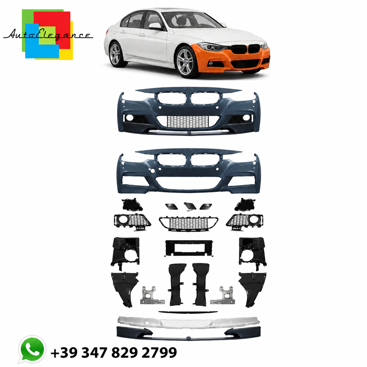 👉Paraurti anteriore M-Tech adatto per BMW Serie 3 F30 F31 2012-2018👈