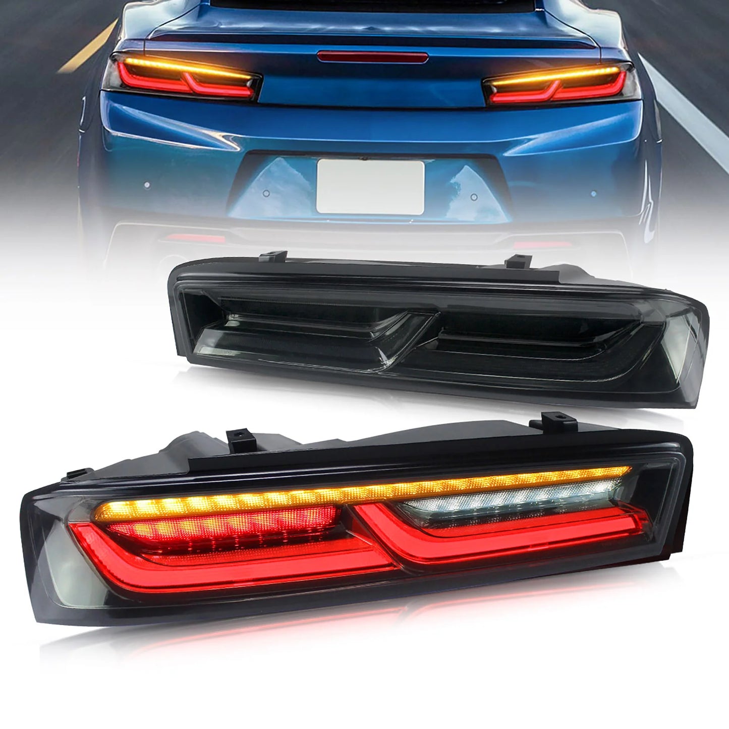 Fanali posteriori a LED per Chevrolet Chevy Camaro 2016-2018 con luci di retromarcia (adatti per modelli americani)