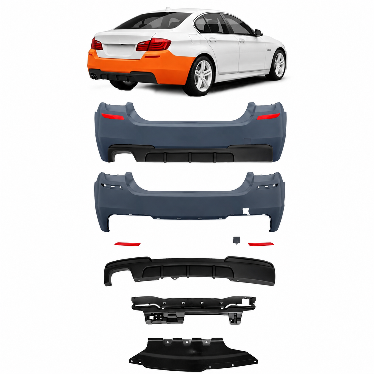 SPLITTER SUITABLE FOR VW GOLF 8 GTI GTD RLINE LOOK GLOSSY BLACK SPORTY DESIGN