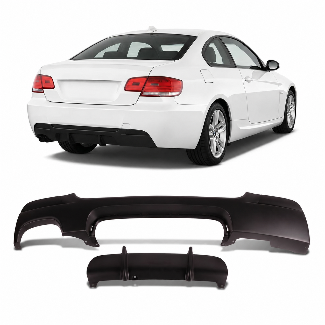 👉Diffusore posteriore nero opaco adatto per BMW Serie 3 E92 E93 2006-2013👈