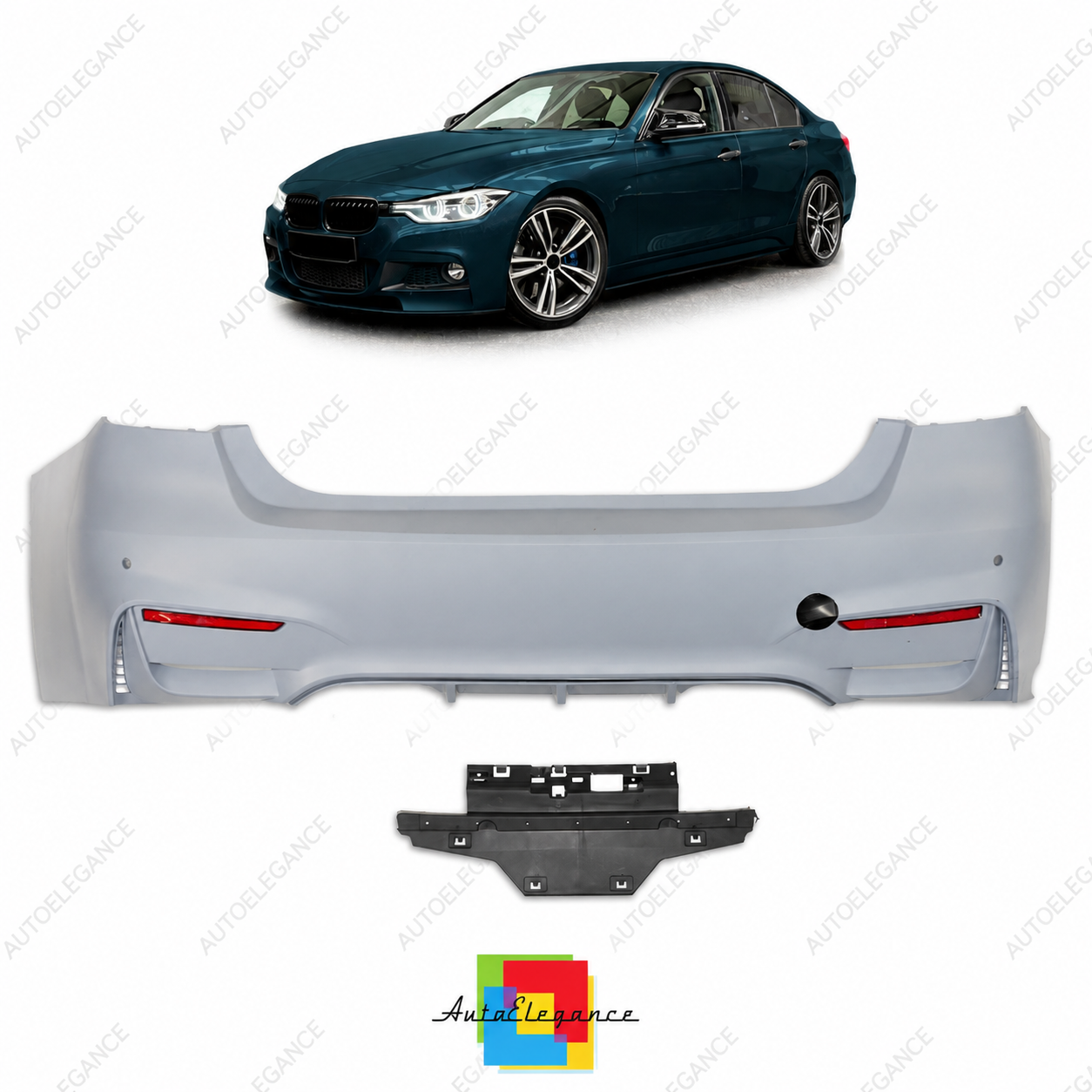 👉Paraurti posteriore con PDC adatto per BMW Serie 3 F30 Berlina 2011-2018👈