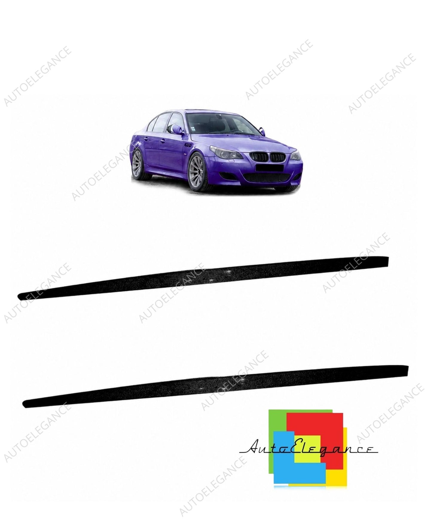 👉Estensioni minigonne laterali nere opache per BMW Serie 5 E60 E61 01-10👈