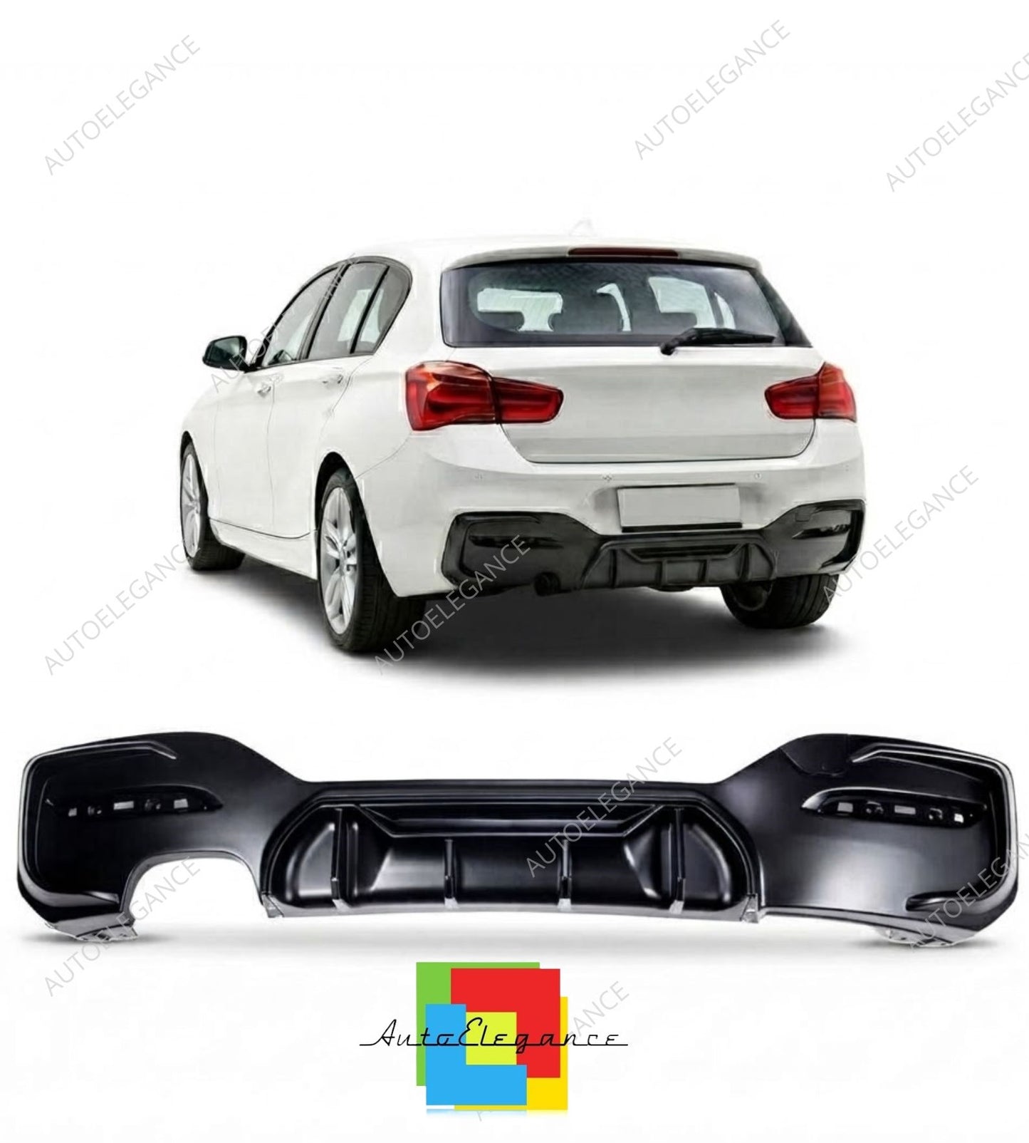 👉Diffusore posteriore nero opaco adatto per BMW Serie 1 F20 F21 2015-2019👈